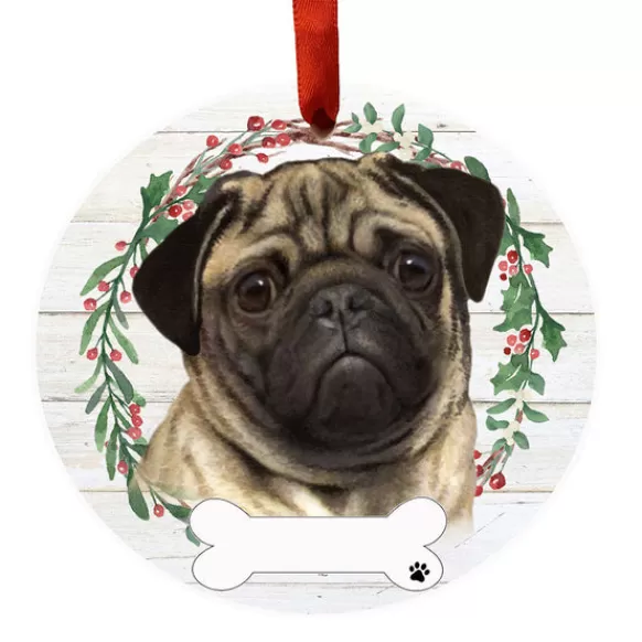 Cheap E & S Imports Personalized Pug Ornament