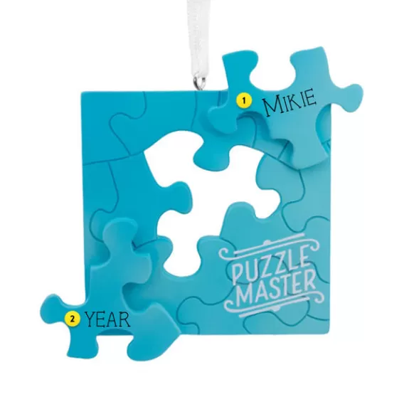 Clearance Personalized Puzzle Master Ornament Fun & Games