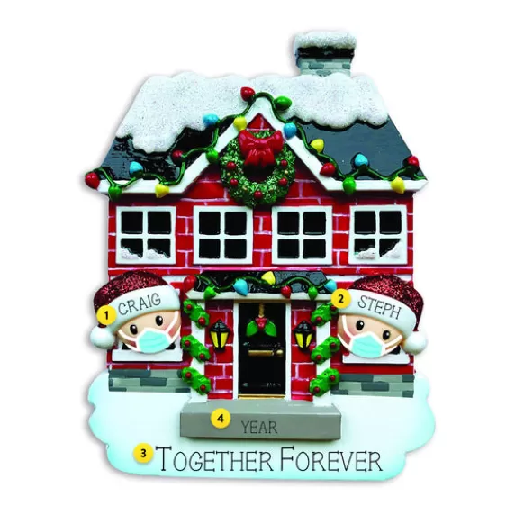 Fashion Personalized Quarantined At Home Couple Ornament Vaccinated / Covid-19