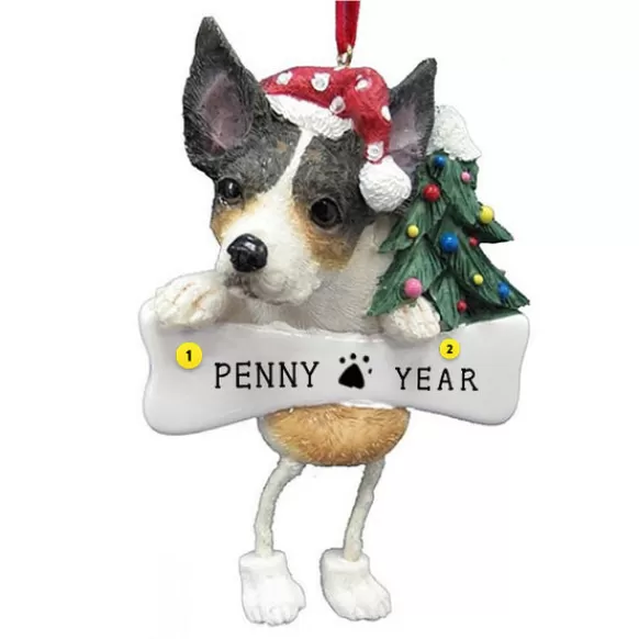 Outlet E & S Imports Personalized Rat Terrier Dog Ornament