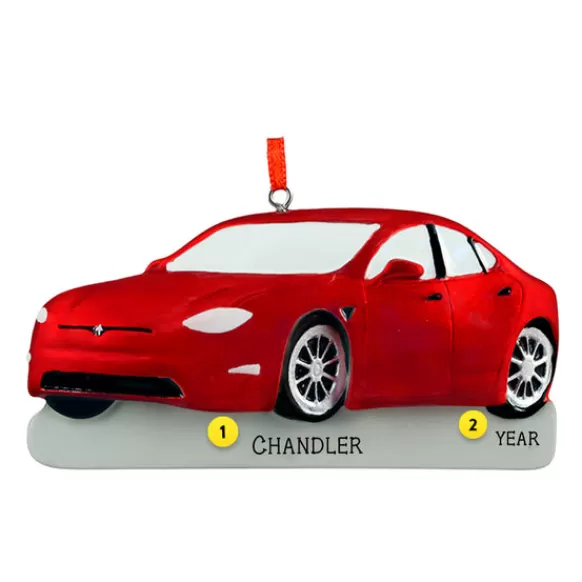 Cheap Personalized Red Electric Car Ornament New Drivers