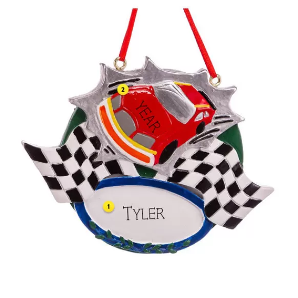 Clearance Personalized Red Racing Car Ornament Kids