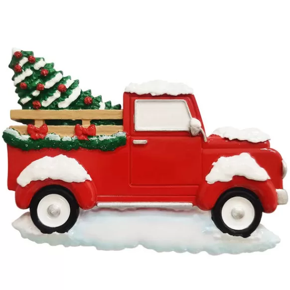 Sale PolarX Personalized Red Truck With Christmas Tree Ornament