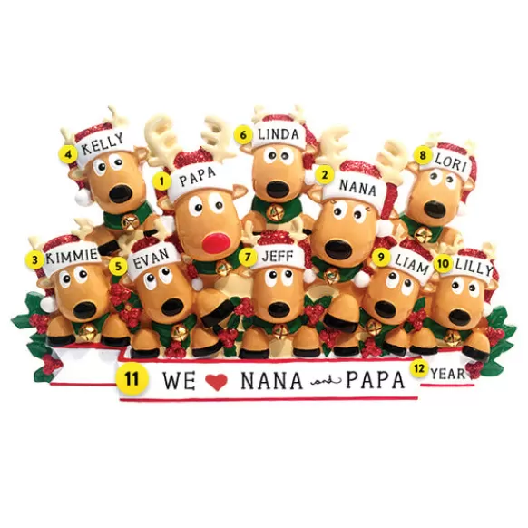 Cheap Personalized Reindeer Family Of 10 Table Top Decoration Table Tops