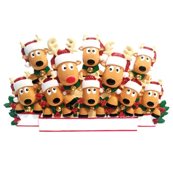 Cheap Personalized Reindeer Family Of 10 Table Top Decoration Table Tops