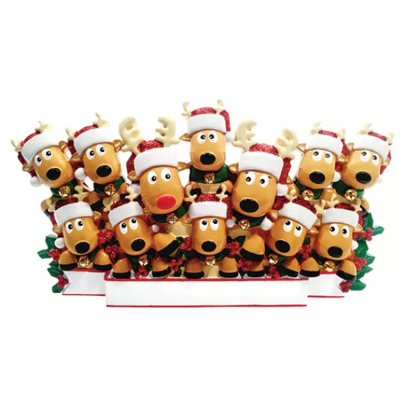 Best Sale Personalized Reindeer Family Of 12 Table Top Decoration Table Tops