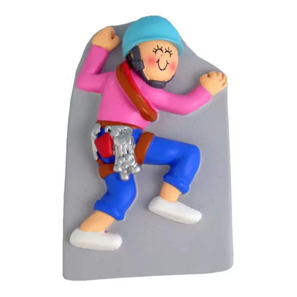 Best Ornament Central Personalized Rock Climber Ornament - Female