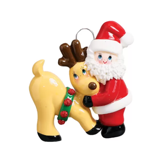 Shop Rudolph & Me Personalized Santa And Deer Ornament