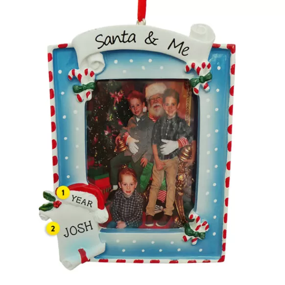 Cheap Personalized Santa And Me Frame Ornament Picture Frames