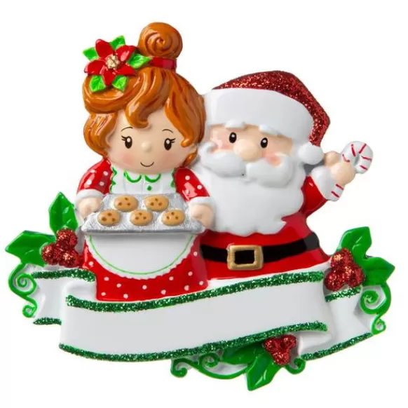 Discount PolarX Personalized Santa And Mrs. Claus Baking Cookies Ornament