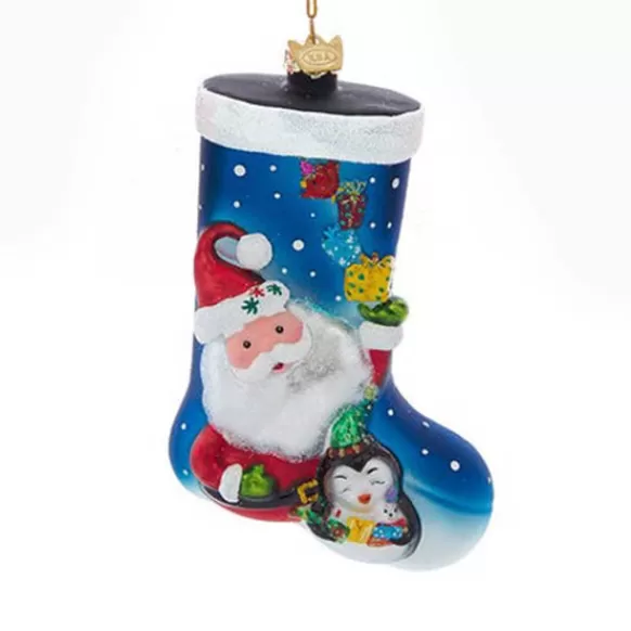 Outlet Kurt Adler Personalized Santa Glass Stocking Ornament