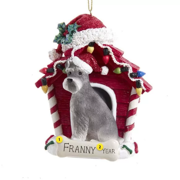 Discount Kurt Adler Personalized Schnauzer In Dog House Ornament