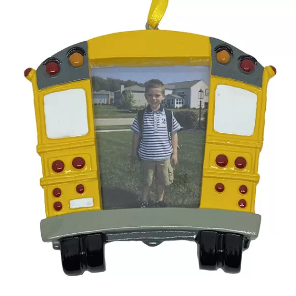 Hot Personalized School Bus Picture Frame Ornament Picture Frames