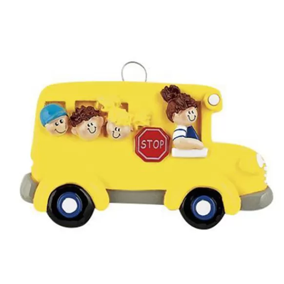 Best Sale Personalized School Bus With Children Ornament School Days