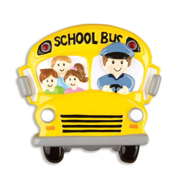 Best Sale Personalized School Bus With Riders Ornament School Days