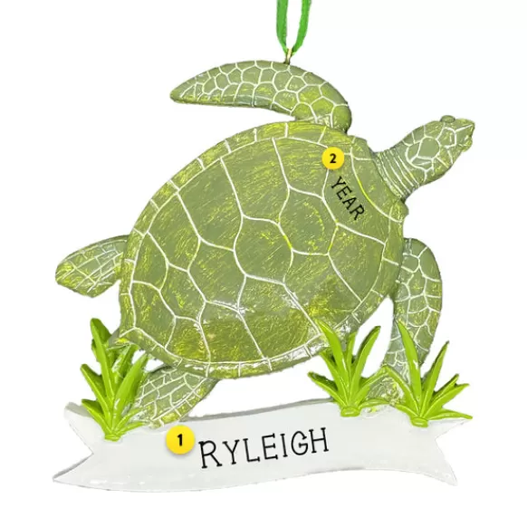 Best Personalized Sea Turtle Ornament - Realistic Fish & Reptile