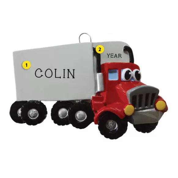 Cheap Personalized Semi Truck With Face Ornament Kids