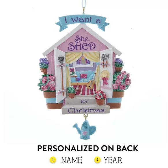 Outlet Personalized She Shed Ornament Hobbies & Activities