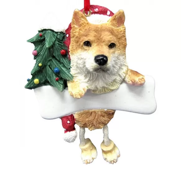 Clearance E & S Imports Personalized Shiba Inu Dog Ornament