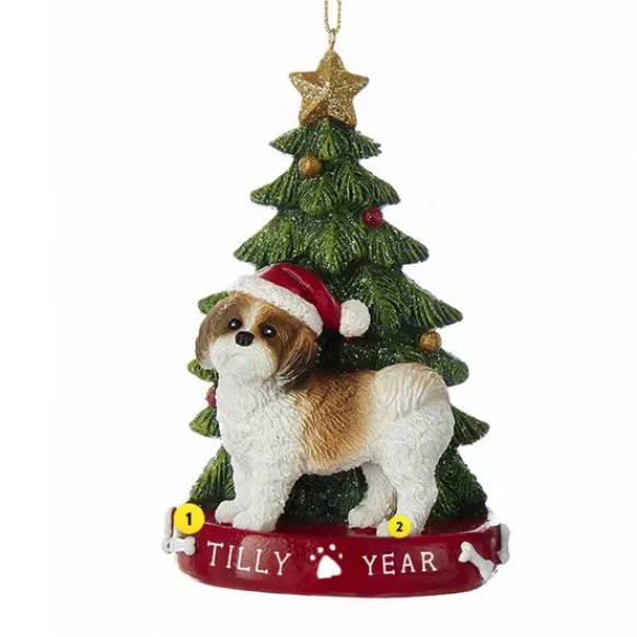 Fashion Kurt Adler Personalized Shih Tzu Dog Ornament