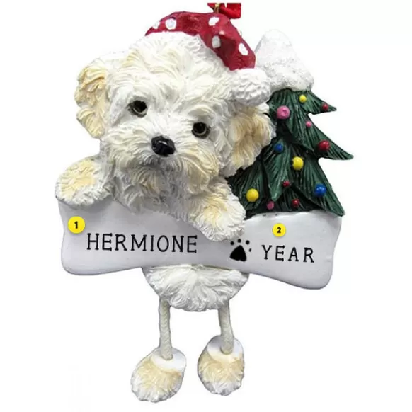 New E & S Imports Personalized Shihpoo Dog Ornament