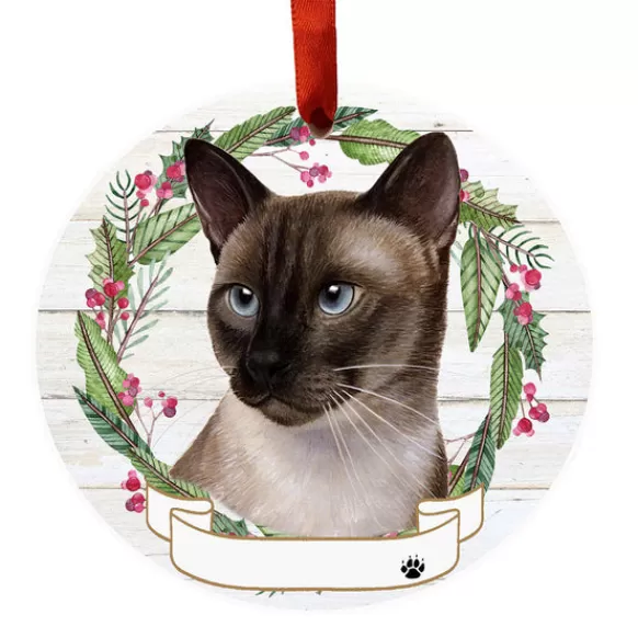 Store E & S Imports Personalized Siamese Cat Ornament