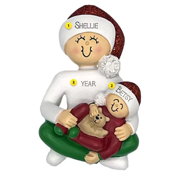 Cheap Personalized Siblings Ornament - Female Expecting & New Family