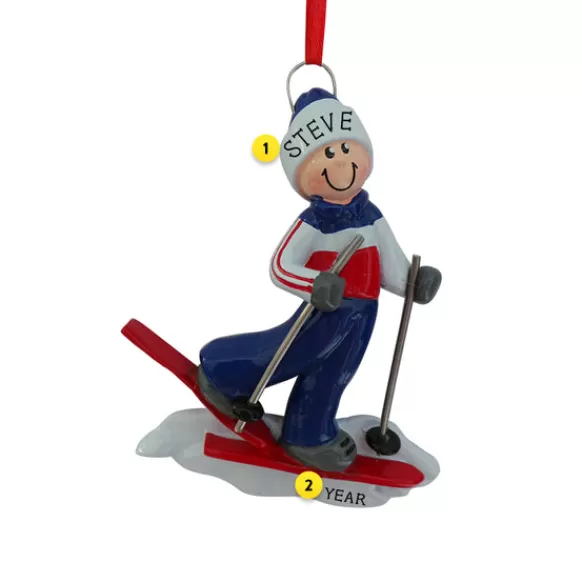 Store Rudolph & Me Personalized Skier Ornament