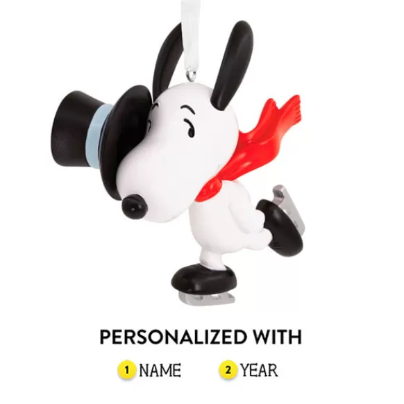 Best Hallmark Personalized Snoopy With Top Hat Ornament