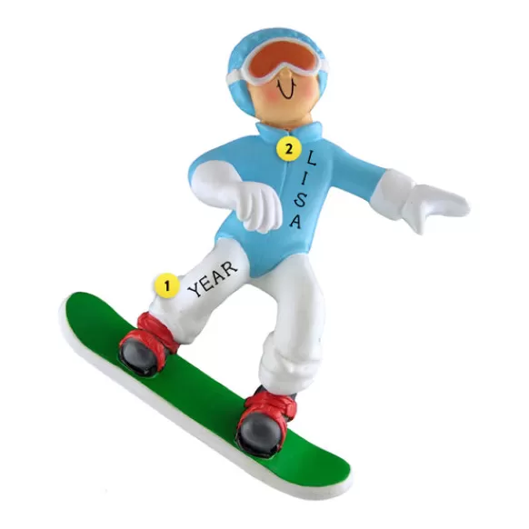 Store Ornament Central Personalized Snowboarder Ornament - Female