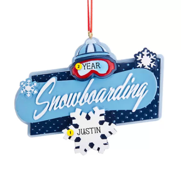 Store Kurt Adler Personalized Snowboarding Ornament