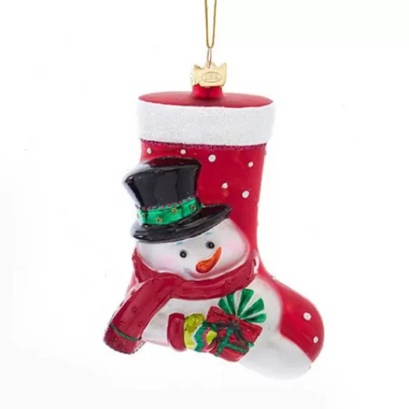 Outlet Kurt Adler Personalized Snowman Glass Stocking Ornament
