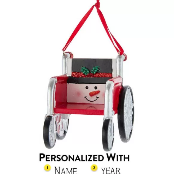 Shop Personalized Snowman Style Wheelchair Ornament Growing Up