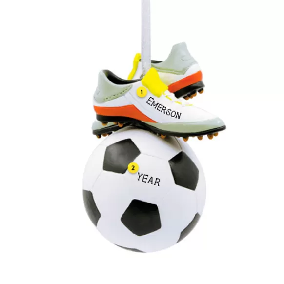 Outlet Hallmark Personalized Soccer Ball With Cleats Ornament