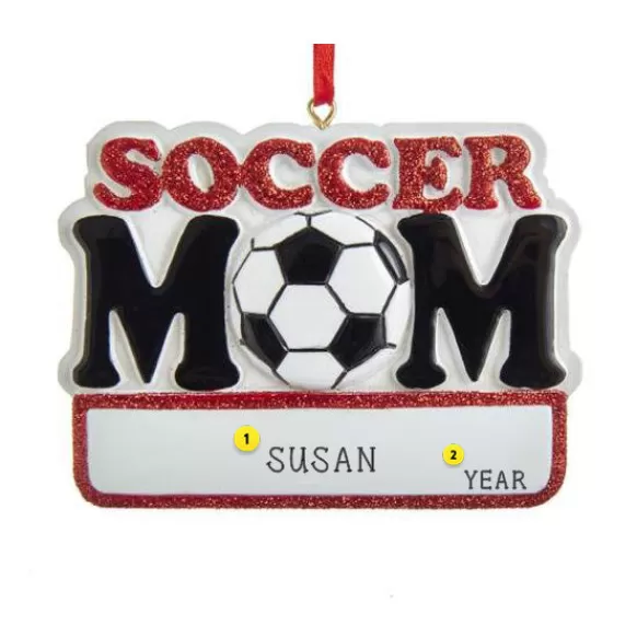 Best Kurt Adler Personalized Soccer Mom Ornament