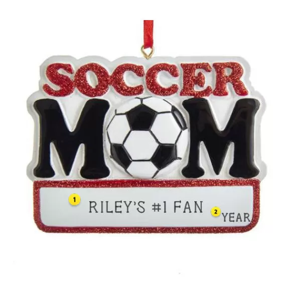 Best Kurt Adler Personalized Soccer Mom Ornament