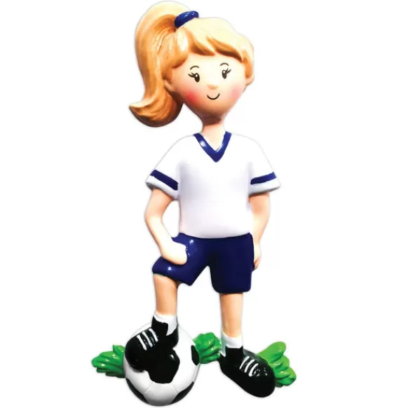 Best PolarX Personalized Soccer Player Female Ornament