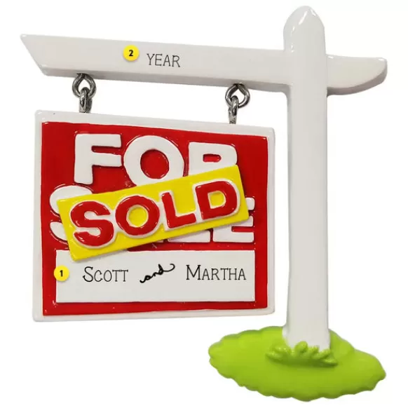 Discount Personalized Sold Realtor Sign Ornament Home & Housewarming