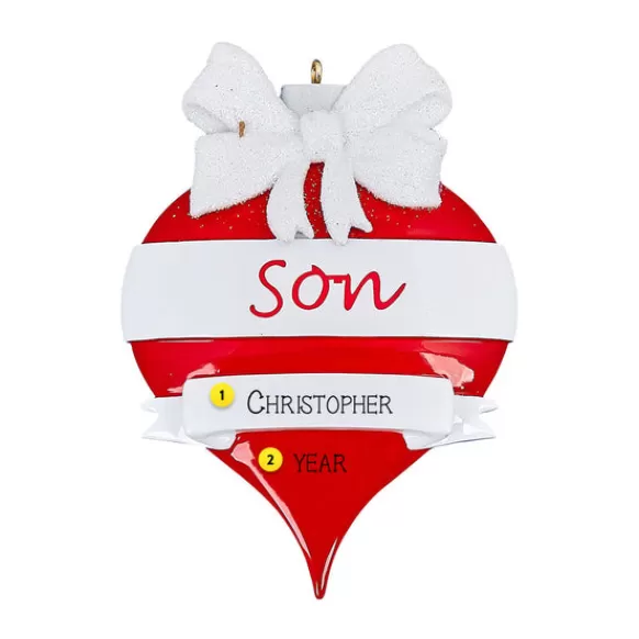 Best Personalized Son Heart Ornament Family Members