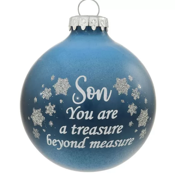 Best Personalized Son, You Are A Treasure - Glass Bulb Ornament Family Members