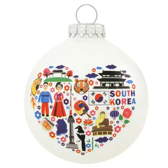 Store Bronners Personalized South Korea Glass Bulb Ornament