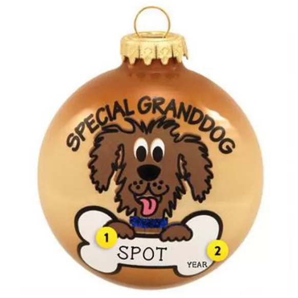 New Bronners Personalized Special Granddog Glass Bulb Ornament