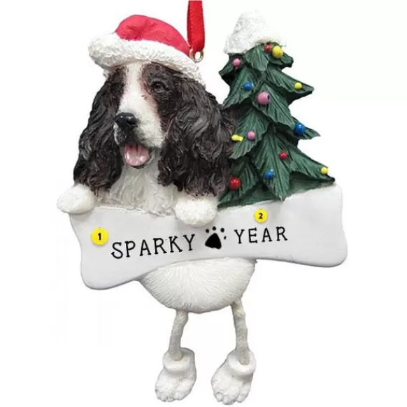 Clearance E & S Imports Personalized Springer Spaniel Dog Ornament