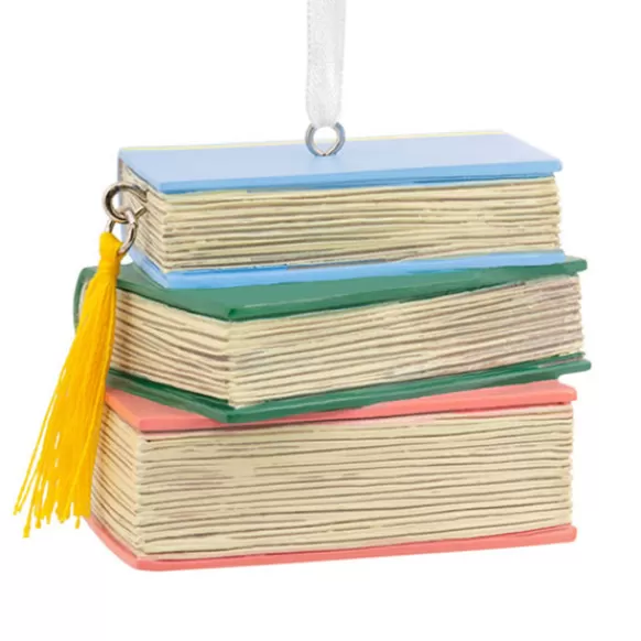 Outlet Personalized Stack Of Books Ornament Hobbies & Activities