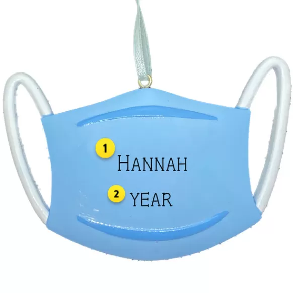 Cheap Personalized Surgical Mask Ornament Vaccinated / Covid-19