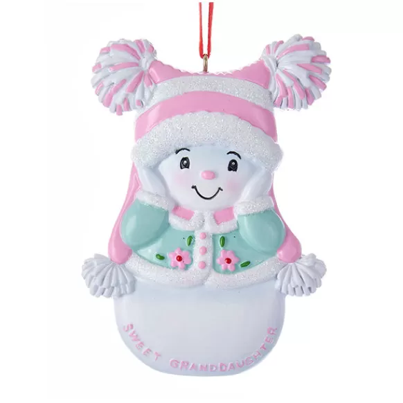 Online Personalized Sweet Granddaughter Snowgirl Ornament Family Members