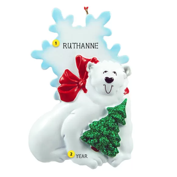 New Rudolph & Me Personalized Sweet Polar Bear Ornament