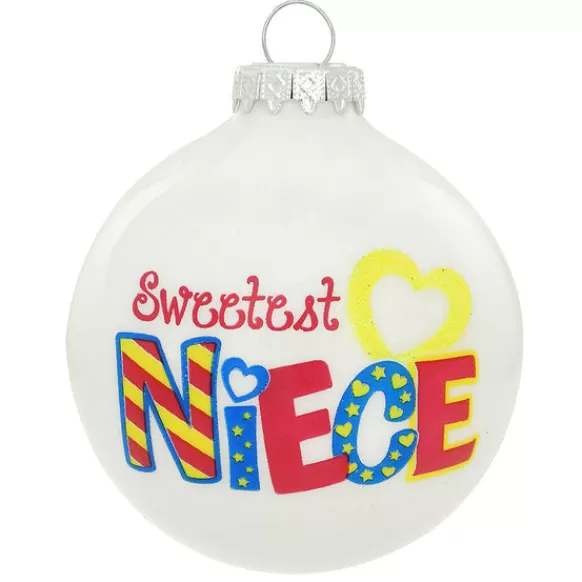 Shop Personalized Sweetest Niece Glass Bulb Ornament Family Members