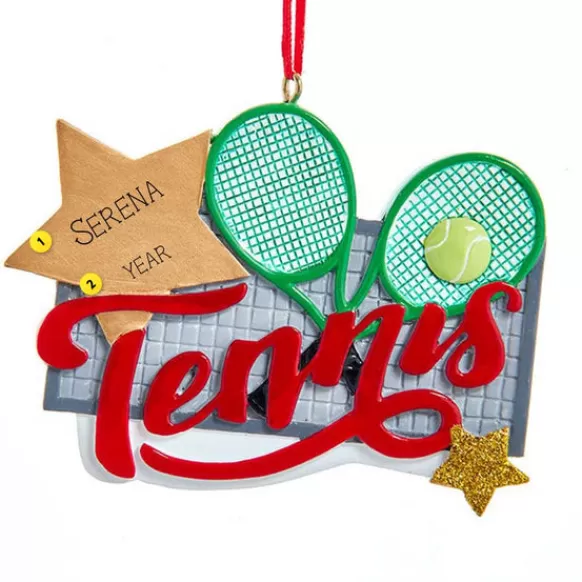 Store Kurt Adler Personalized Tennis With Racquets Ornament