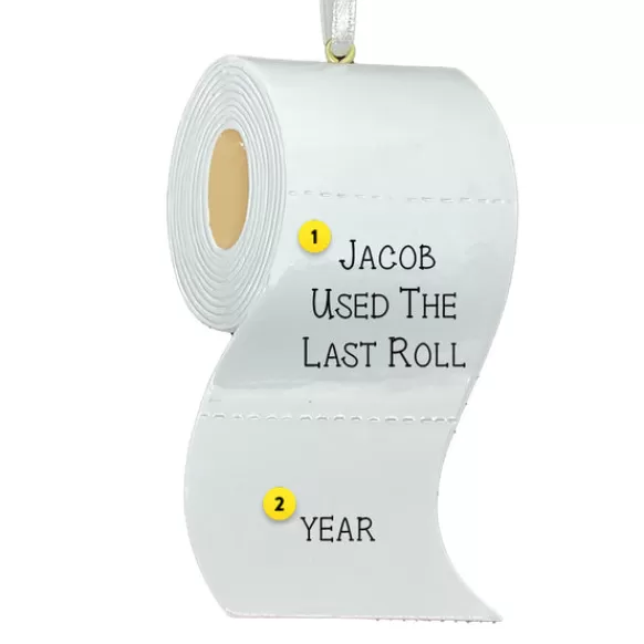 Hot Personalized Toilet Paper Ornament Vaccinated / Covid-19